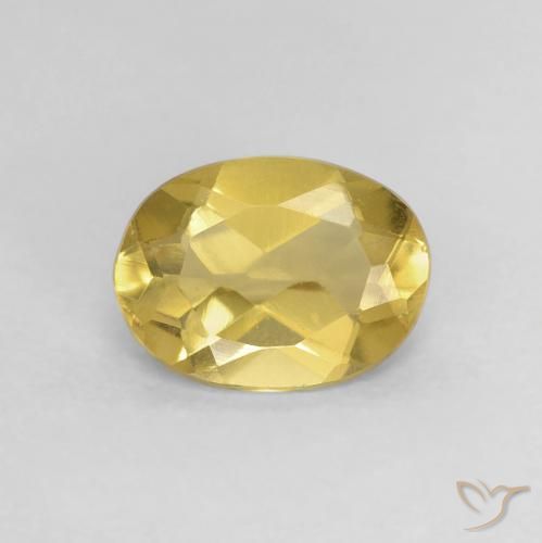 0.98ct Natürlicher Dijon Gelb Beryll, Oval, VVS-VS