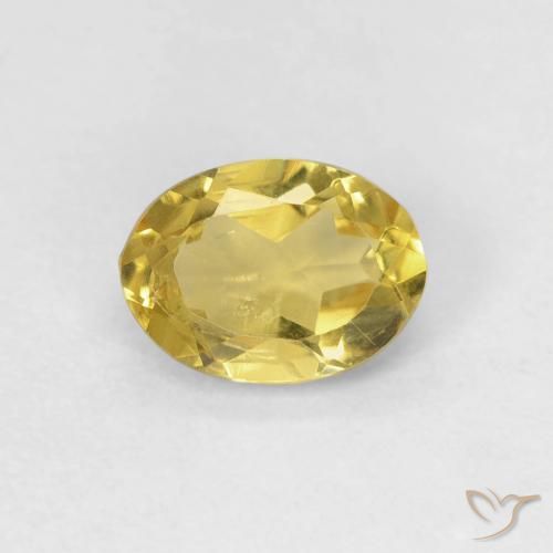 0.73ct Natürlicher Erdiges Gelb Beryll, Oval, VS