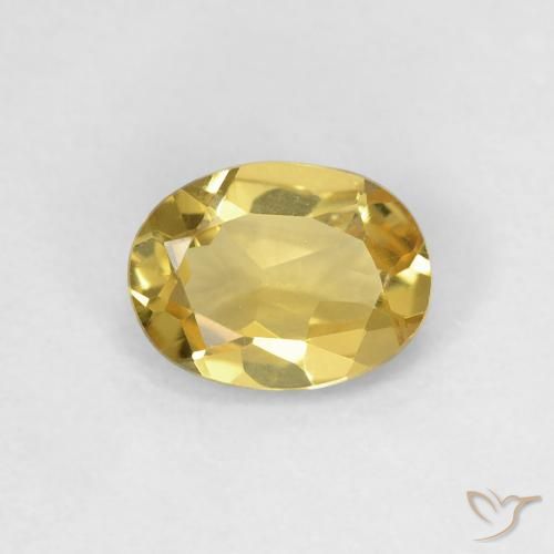 0.72ct Natürlicher Königsgelb Beryll, Oval, VS