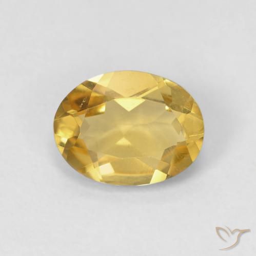 1.18ct Natürlicher Königsgelb Beryll, Oval, VVS-VS