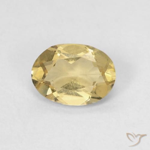 0.80ct Natürlicher Erdiges Gelb Beryll, Oval, VVS-VS