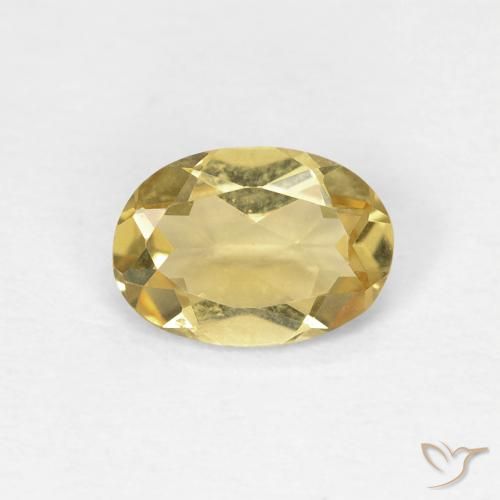 0.55ct Natürlicher Dijon Gelb Beryll, Oval, VVS-VS