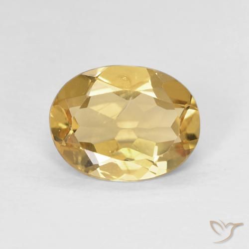 1.46ct Natürlicher Warmes Gelb Beryll, Oval, VVS-VS