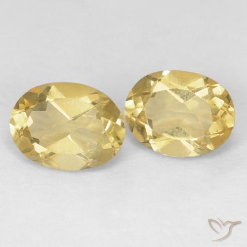 2.45ctw Natürlicher Warmes Gelb Beryll, Oval, VS