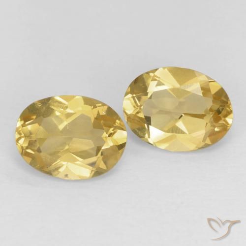2.29ctw Natürlicher Dijon Gelb Beryll, Oval, VVS-VS