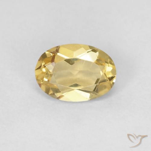 0.67ct Natürlicher Golden Beryll, Oval, VS
