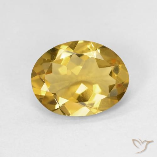 2.11ct Natürlicher gelb-braun Beryll, Oval, VS