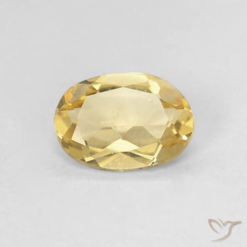 0.90ct Natürlicher Golden Beryll, Oval, VS