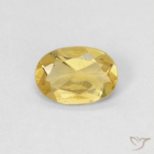 0.78ct Natürlicher Königsgelb Beryll, Oval, VS