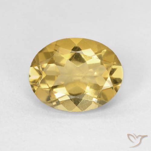 2.27ct Natürlicher Warmes Gelb Beryll, Oval, VS