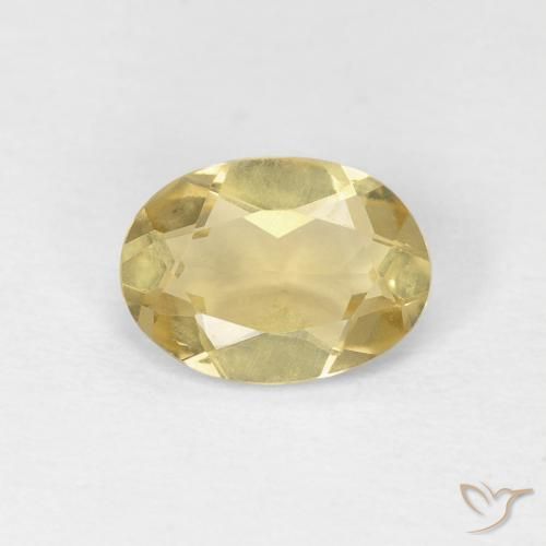 0.97ct Natürlicher Sehr helles Dijongelb Beryll, Oval, VVS