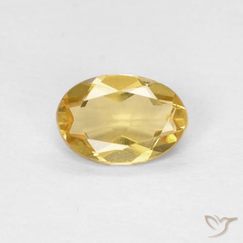 0.65ct Natürlicher Mittelgold Beryll, Oval, VVS