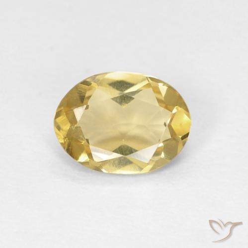 0.98ct Natürlicher Helles Gold-Gelb Beryll, Oval, VVS