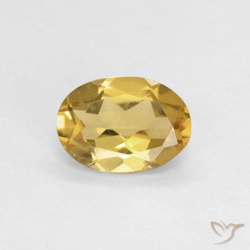 0.72ct Natürlicher Mittelgelb Beryll, Oval, VVS