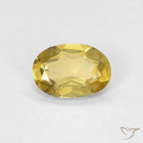 0.55ct Natürlicher Gelblich Gold Beryll, Oval, VVS
