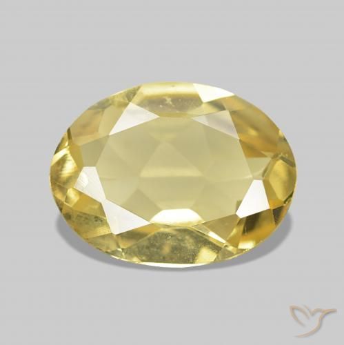 0.99ct Helles Gold-Gelb Beryll, Oval, VVS-VS
