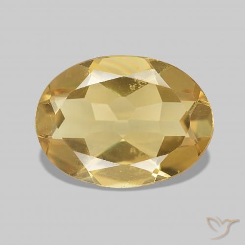 1.38ct Natürlicher Warmes Gelb Beryll, Oval, VVS-VS, Photo A