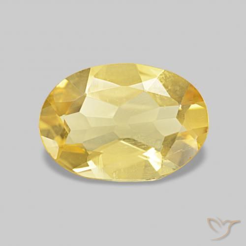 0.85ct hellgelb Beryll, Oval, VS