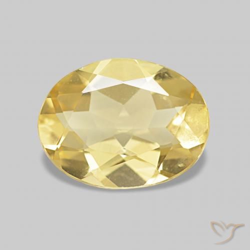 1.40ct Mittelgelb Beryll, Oval, VVS-VS