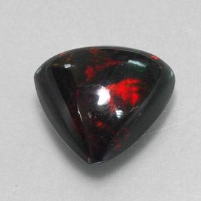4,00 ctw natürlicher mehrfarbiger Schwarzer Opal, Trillion, Lichtundurchlässig