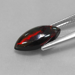 1,93 ctw natürlicher mehrfarbiger Schwarzer Opal, Marquise, Lichtundurchlässig