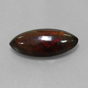 2,28 ctw natürlicher mehrfarbiger Schwarzer Opal, Marquise, Lichtundurchlässig
