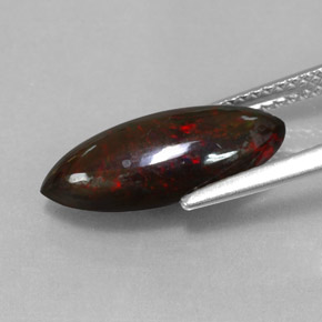 2,28 ctw natürlicher mehrfarbiger Schwarzer Opal, Marquise, Lichtundurchlässig