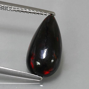 2,19 ctw natürlicher mehrfarbiger Schwarzer Opal, Birnenform, Lichtundurchlässig