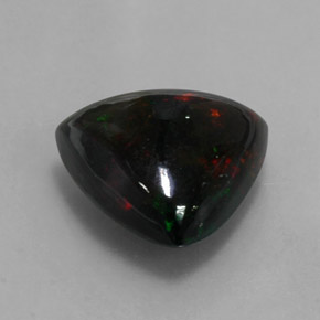 3,55 ctw natürlicher mehrfarbiger Schwarzer Opal, Trillion, Lichtundurchlässig