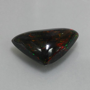 3,94 ctw natürlicher mehrfarbiger Schwarzer Opal, Trillion, Lichtundurchlässig