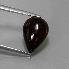 2,18 ctw natürlicher mehrfarbiger Schwarzer Opal, Birnenform, Lichtundurchlässig