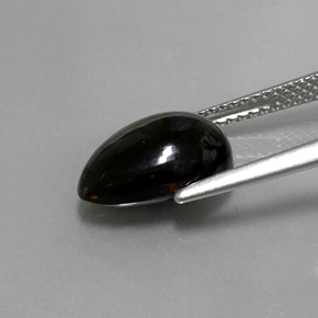 2,10 ctw natürlicher mehrfarbiger Schwarzer Opal, Birnenform, Lichtundurchlässig