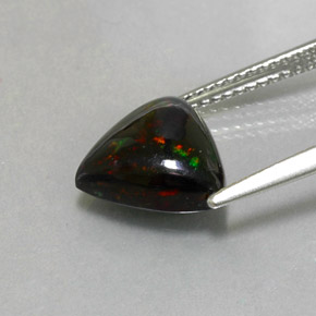 1,88 ctw natürlicher mehrfarbiger Schwarzer Opal, Trillion, Lichtundurchlässig