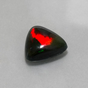 3,11 ctw natürlicher mehrfarbiger Schwarzer Opal, Trillion, Lichtundurchlässig