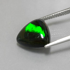 3,11 ctw natürlicher mehrfarbiger Schwarzer Opal, Trillion, Lichtundurchlässig