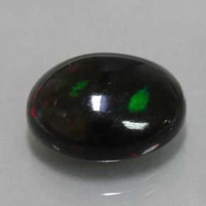 4,50 ctw natürlicher mehrfarbiger Schwarzer Opal, Oval Schliff, Lichtundurchlässig