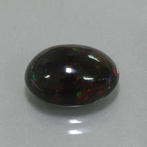 2,73 ctw natürlicher mehrfarbiger Schwarzer Opal, Oval Schliff, Lichtundurchlässig