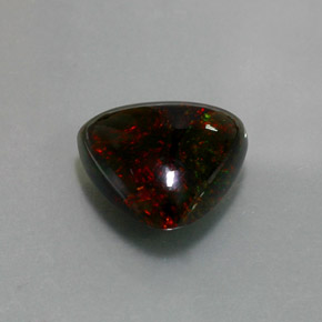 3,57 ctw natürlicher mehrfarbiger Schwarzer Opal, Trillion, Lichtundurchlässig