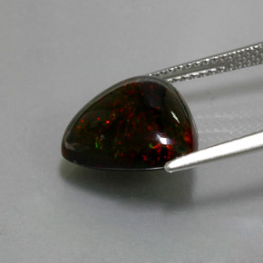 3,57 ctw natürlicher mehrfarbiger Schwarzer Opal, Trillion, Lichtundurchlässig