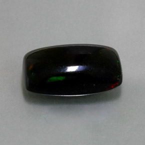 2,31 ctw natürlicher mehrfarbiger Schwarzer Opal, Baguette, Lichtundurchlässig