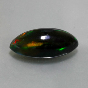 2,74 ctw natürlicher mehrfarbiger Schwarzer Opal, Marquise, Lichtundurchlässig