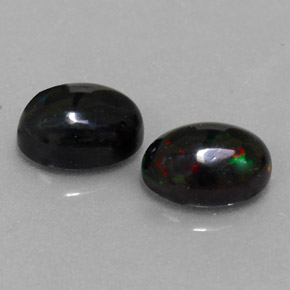  ct natürliche mehrfarbiger Schwarzer Opal-Edelsteine, Oval Schliff, Lichtundurchlässig