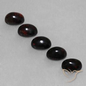 2.67ctw Natürlicher Mehrfarbig Schwarzer Opal, Oval, Lichtundurchlässig