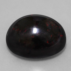 20,04 ctw natürlicher mehrfarbiger Schwarzer Opal, Oval Schliff, Lichtundurchlässig