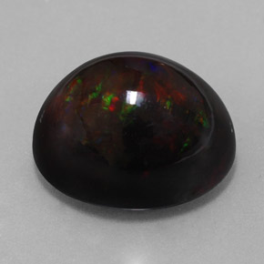 13,63 ctw natürlicher mehrfarbiger Schwarzer Opal, Oval Schliff, Lichtundurchlässig