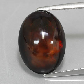 6,02 ctw natürlicher mehrfarbiger Schwarzer Opal, Oval Schliff, Lichtundurchlässig