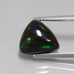 2,56 ctw natürlicher mehrfarbiger Schwarzer Opal, Trillion, Lichtundurchlässig