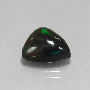 2,56 ctw natürlicher mehrfarbiger Schwarzer Opal, Trillion, Lichtundurchlässig