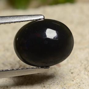 1,50 ctw natürlicher mehrfarbiger Schwarzer Opal, Oval Schliff, Lichtundurchlässig