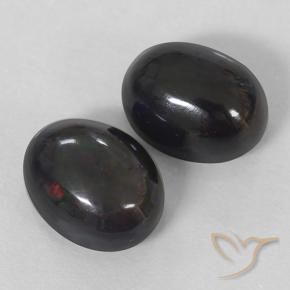 2.86 ct natürliche Mehrfarbig Schwarzer Opal-Edelsteine, Oval, Lichtundurchlässig